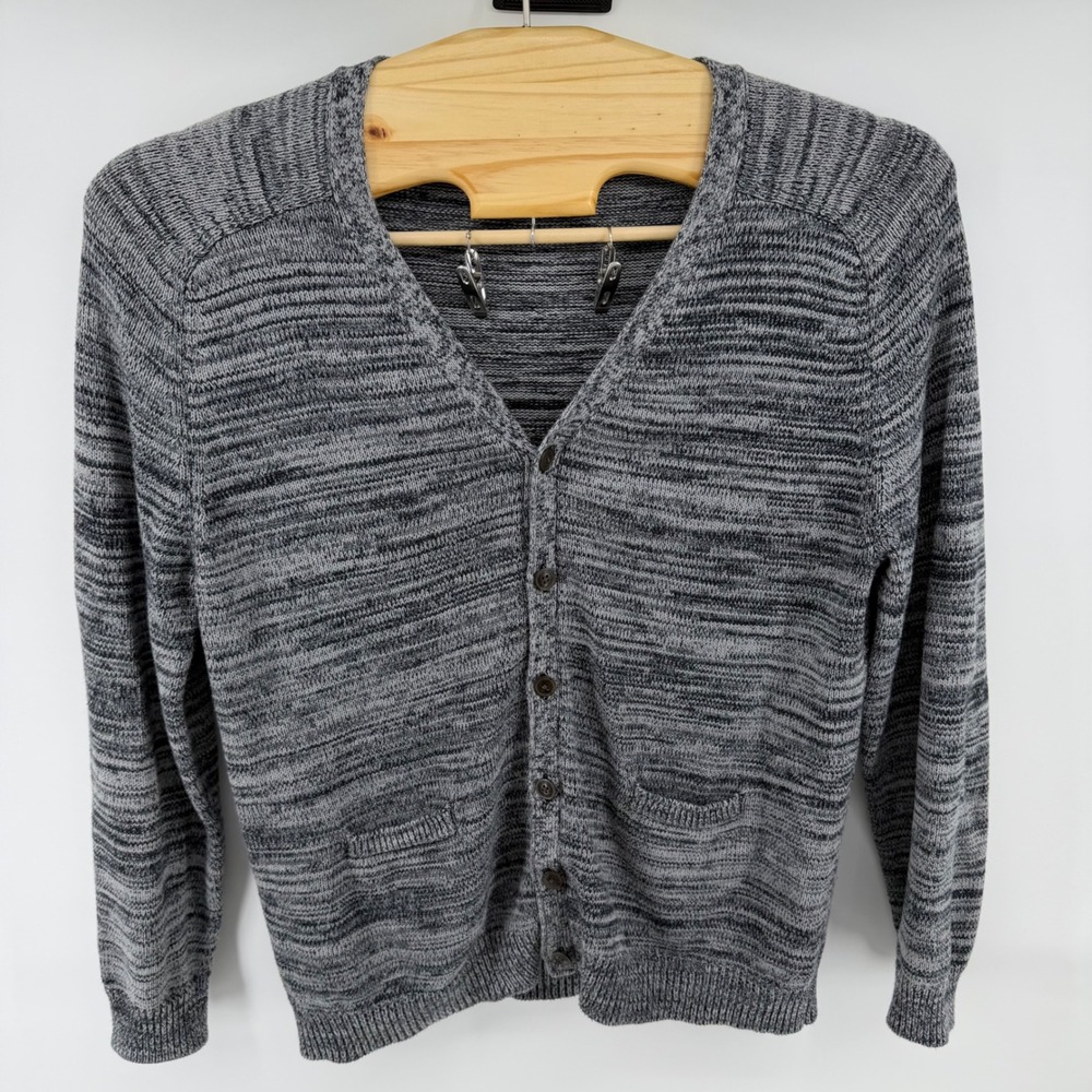 Saturdays Surf‎ NYC Mens XL Grey Marled Cotton Button Front Cardigan Sweater